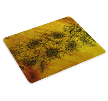 Tappetino mouse originale motivo floreale girasole - TenStickers