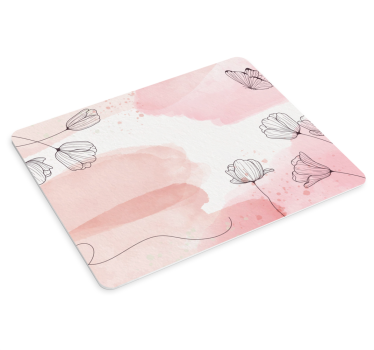 Tappetino mouse originale motivo floreale acquerello - TenStickers