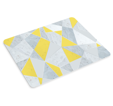 Tappetino mouse con motivi e texture giallo geometrico - TenStickers
