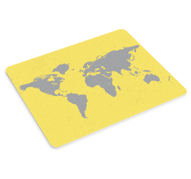 Tappetino mouse mappamondo contorno mappamondo - TenStickers