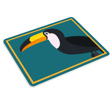 Tappetino mouse originale outline di tucano elegante - TenStickers