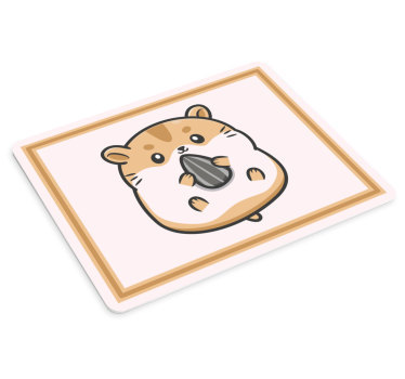 Tappetino mouse originale criceto carino con seme - TenStickers
