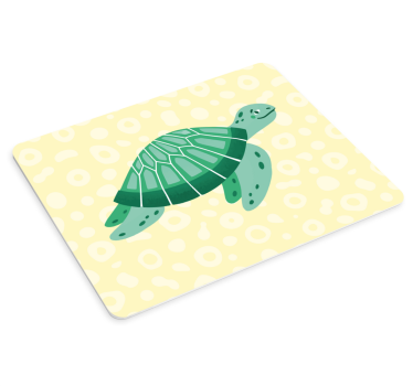 Tappetino mouse originale illustrazione tartaruga carina - TenStickers