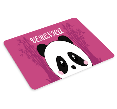 Tappetino mouse personalizzabile design faccia di panda - TenStickers