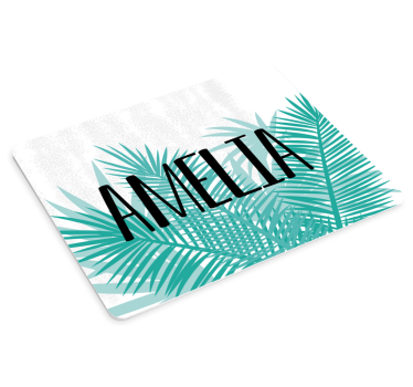 Tappetino mouse personalizzabile motivo foglie tropicali - TenStickers