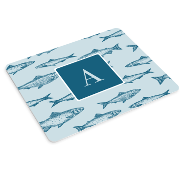 Tappetino mouse personalizzabile motivo pesci artistico - TenStickers