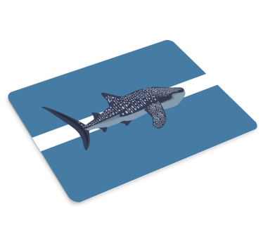 Tappetino mouse originale design squalo nuotatore - TenStickers
