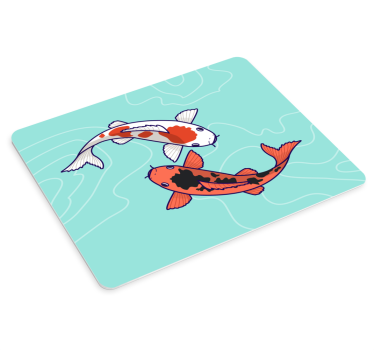 Tappetino mouse originale pesci koi in movimento - TenStickers