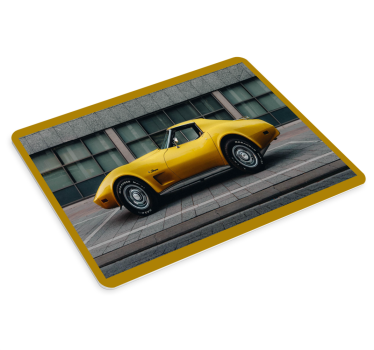 Tappetino mouse gaming auto sportiva gialla elegante - TenStickers