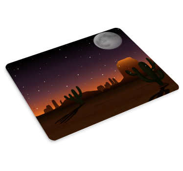 Tappetino mouse mappamondo cielo notturno del deserto - TenStickers