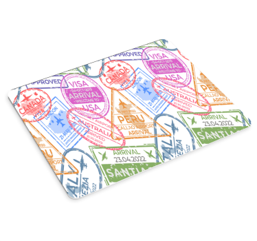 Mouse pad  con motivi e texture Francobolli di viaggio - TenStickers