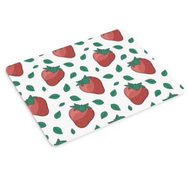 Tappetino mouse con motivi e texture foglie di fragola - TenStickers