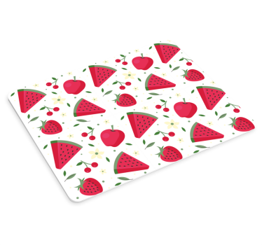 Tappetino mouse con motivi e texture frutta e foglie - TenStickers