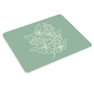 Tappetino mouse con motivi e texture simbolo foglia floreale - TenStickers