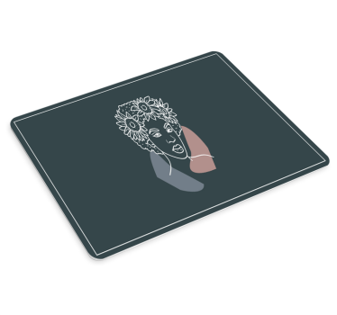 Tappetino mouse originale donna con girasoli - TenStickers