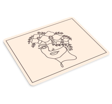Tappetino mouse originale ritratto floreale elegante - TenStickers