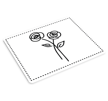 Tappetino mouse originale due steli floreali - TenStickers