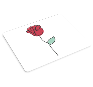 Tappetino mouse originale emblema floreale stilizzato - TenStickers