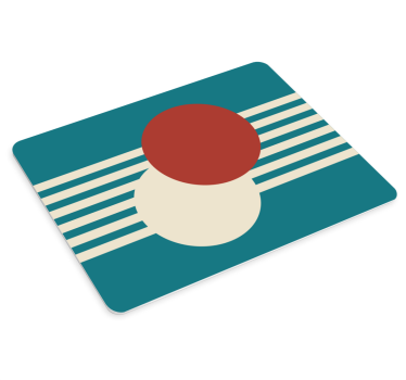Tappetino mouse con motivi e texture composizione circolare - TenStickers