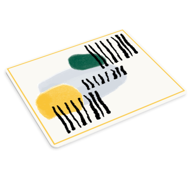 Tappetino mouse con motivi e texture pennellate astratte - TenStickers