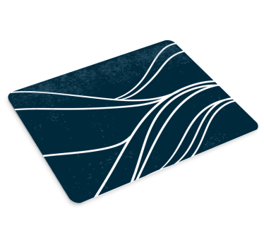 Tappetino mouse con motivi e texture onde bianche eleganti - TenStickers
