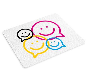 Tappetino mouse originale icone di sorrisi colorati - TenStickers