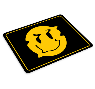 Tappetino mouse originale icona gialla sorridente - TenStickers