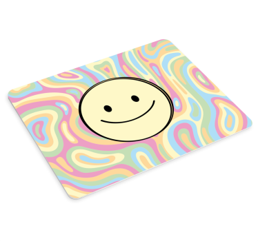 Tappetino mouse con motivi e texture faccia smiley astratta - TenStickers