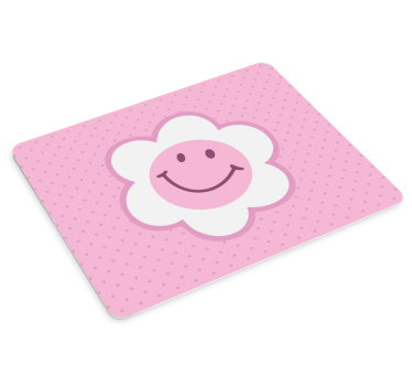 Tappetino mouse originale con motivo fiori sorridenti - TenStickers