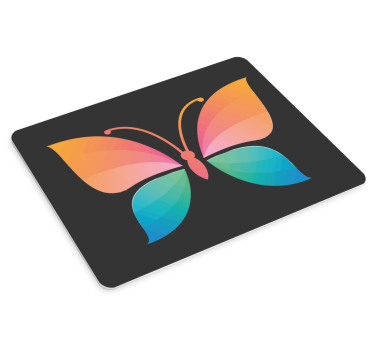 Tappetino mouse originale grafica farfalla colorata - TenStickers