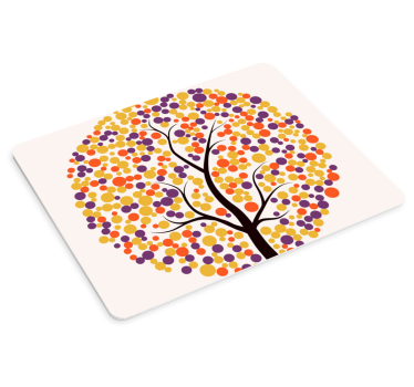 Tappetino mouse originale opera d'arte albero colorato - TenStickers