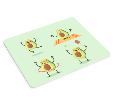 Tappetino mouse originale personaggi di avocado giocosi - TenStickers