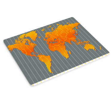 Tappetino mouse mappamondo mappa del mondo pixelata - TenStickers