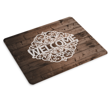 Tappetino mouse personalizzabile design ornato benvenuto - TenStickers