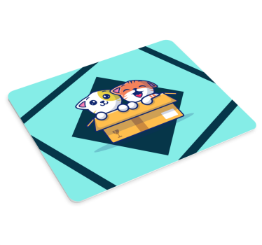 Tappetino mouse anime gattini carini che giocano - TenStickers