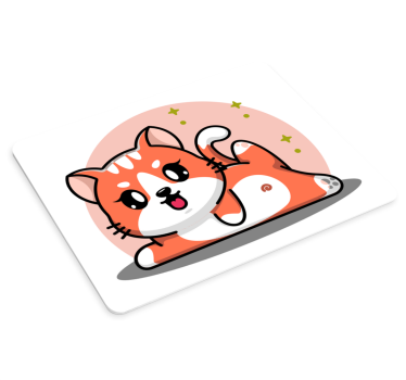 Tappetino mouse anime gatto giocoso - TenStickers