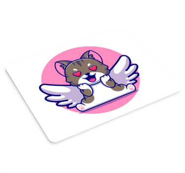 Tappetino mouse anime simpatico gatto volante - TenStickers
