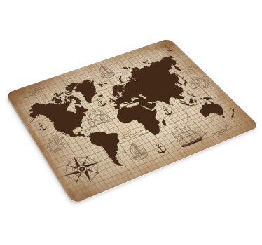 Tappetino mouse mappamondo mappa del mondo vintage - TenStickers