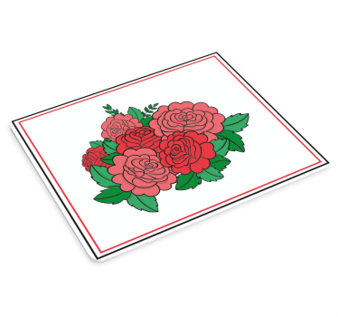 Tappetino mouse originale composizione floreale audace - TenStickers
