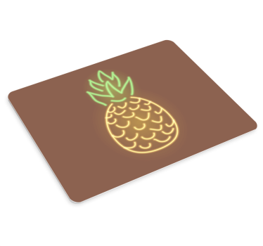 Tappetino mouse originale grafica ananas neon - TenStickers