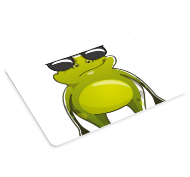 Tappetino per mouse anime Disegno di una rana con occhiali da sol - TenStickers
