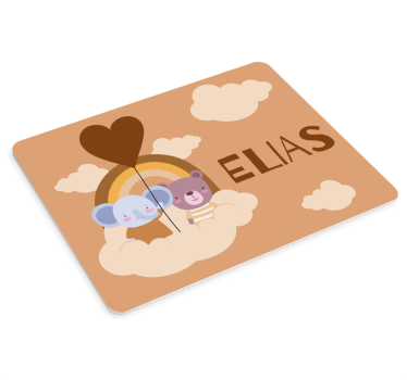 Tappetino mouse personalizzabile amici animali colorati - TenStickers