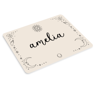 Tappetino mouse personalizzabile con nome celestiale - TenStickers