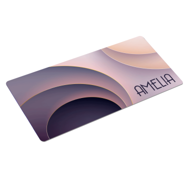 Tappetino mouse personalizzabile onde circolari eleganti - TenStickers