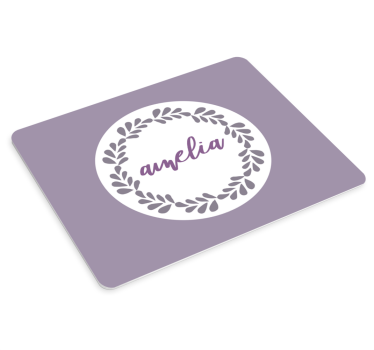 Tappetino mouse personalizzabile cerchio nome personalizzato - TenStickers