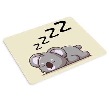 Tappetino mouse anime illustrazione koala dormiente - TenStickers