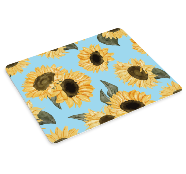 Tappetino mouse originale motivo fiori di girasole - TenStickers