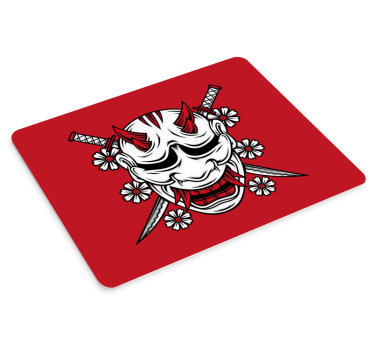 Tappetino mouse anime maschera oni minacciosa - TenStickers