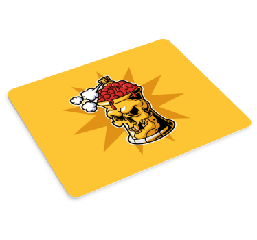 Tappetino mouse originale teschio cervello drink - TenStickers