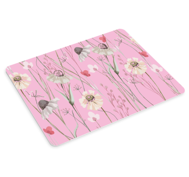 Tappetino mouse con motivi e texture rosa fiorita - TenStickers